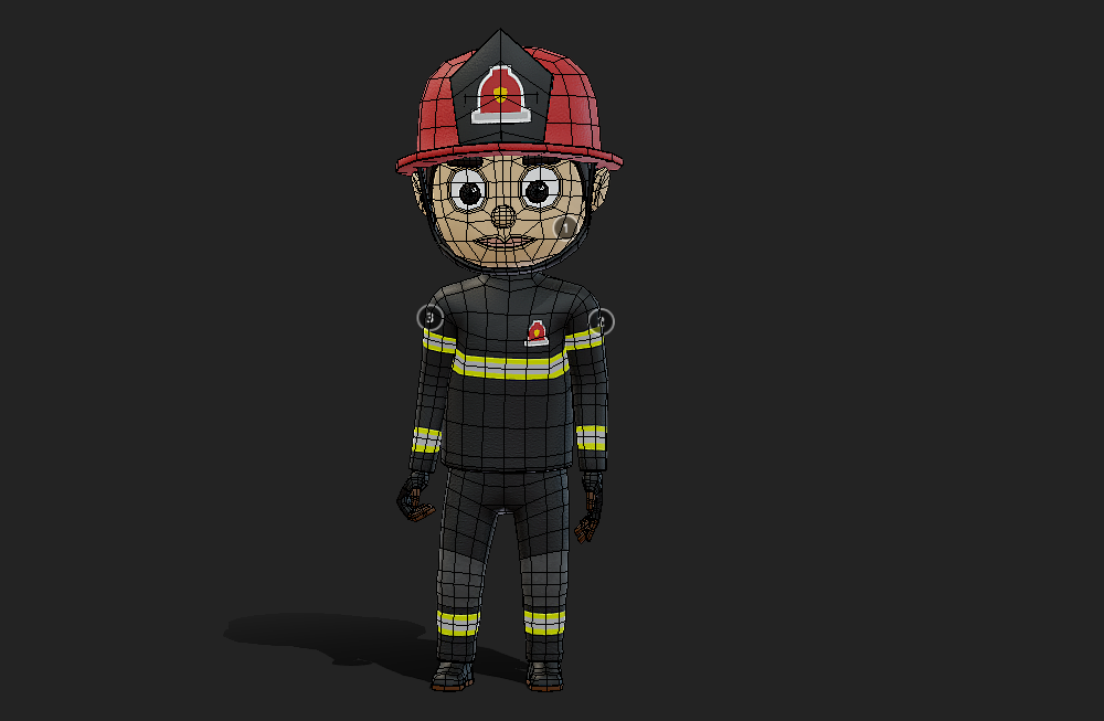 消防员卡通人物fbx绑定+动作模型下载插图4