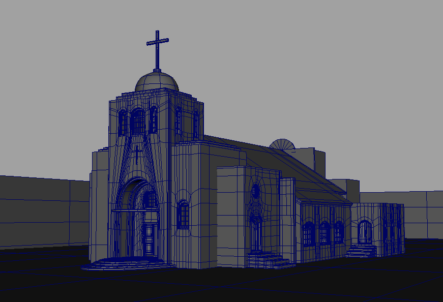 欧式小教堂一座maya免费模型下载插图1