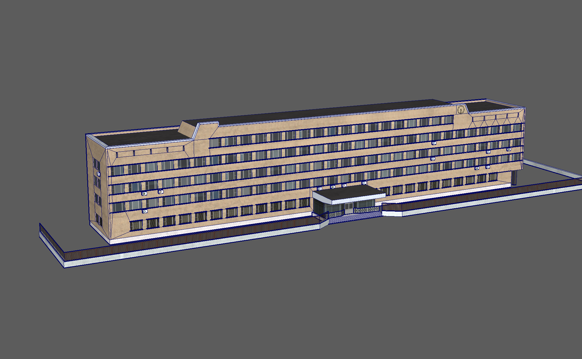 大型工厂厂房建筑maya模型下载插图2