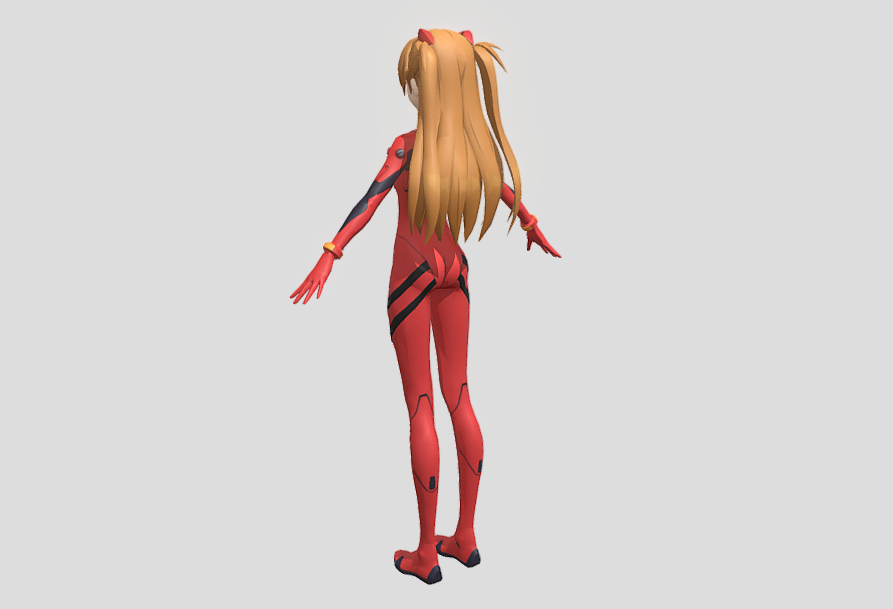 EVA 新世纪福音战士-明日香（Anguka Soryu）动漫女孩人物模型下载插图2