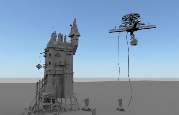 威廉古堡城堡建筑maya模型下载插图