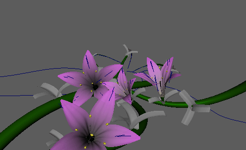 植物模型-花开动画(带简单的动画)maya模型下载插图