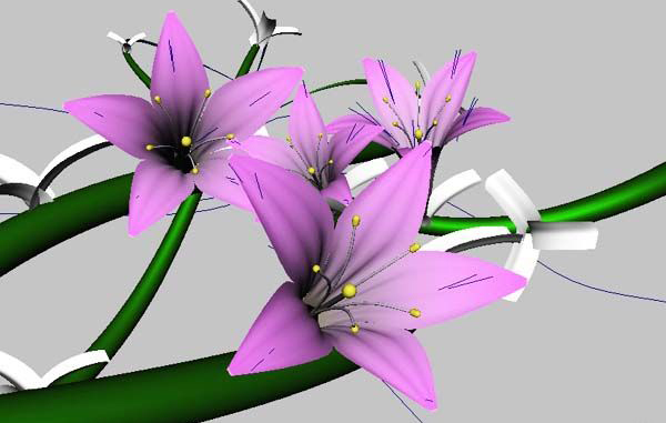 植物模型-花开动画(带简单的动画)maya模型下载插图1
