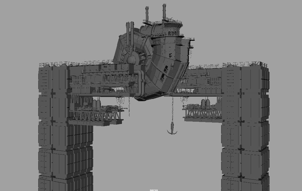 蜗牛方舟Helicoid Ark Maya场景模型下载插图