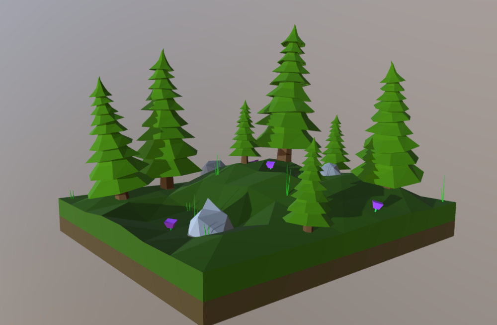 云杉树spruce-tree-low-poly-free模型下载插图