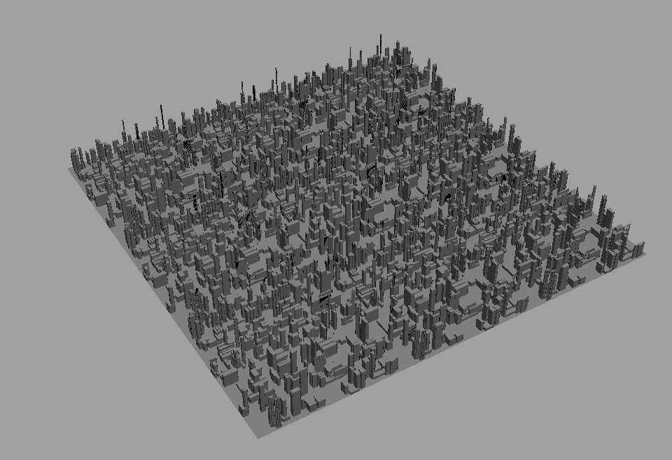 城市建筑配景建筑群写字楼高程建筑maya模型下载插图3
