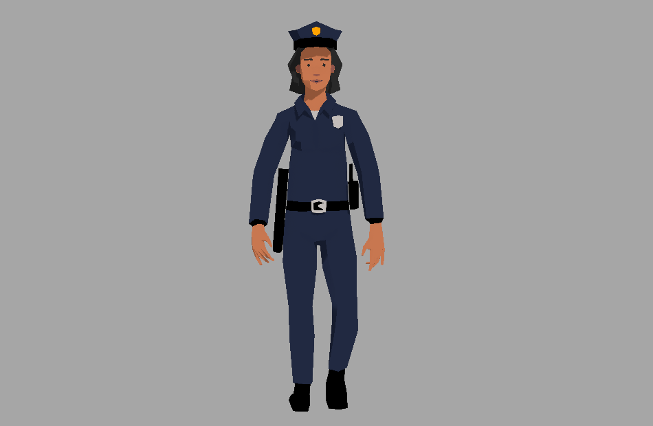 警察、保安、巡逻警务人员fbx模型下载插图