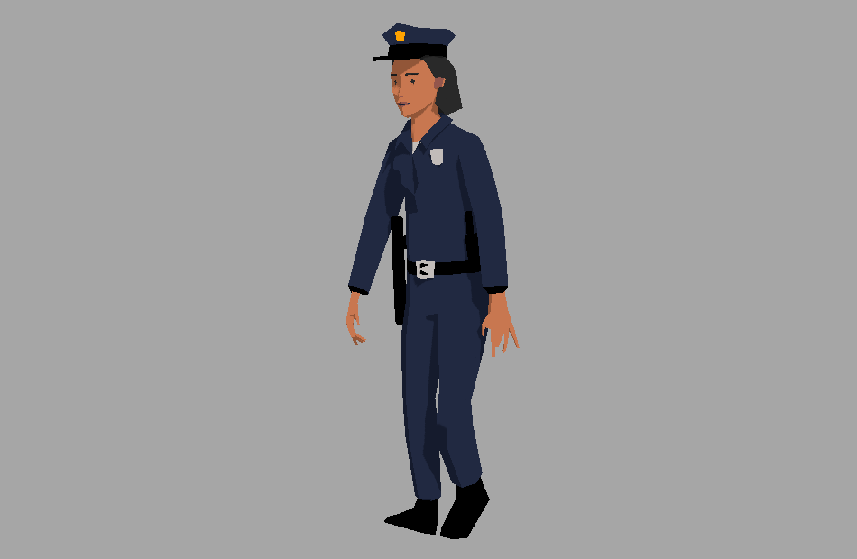 警察、保安、巡逻警务人员fbx模型下载插图1