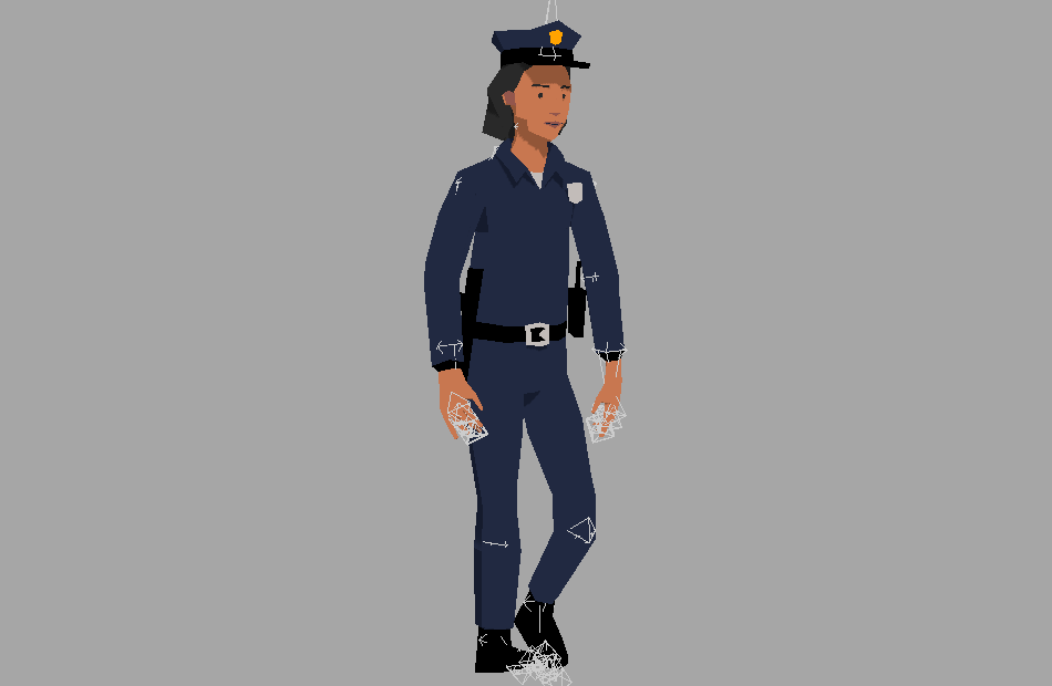 警察、保安、巡逻警务人员fbx模型下载插图2