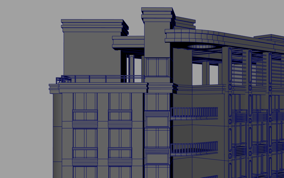 高层住宅楼maya模型下载插图1