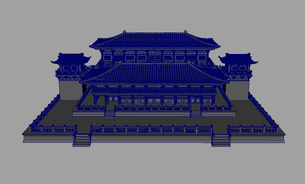 大明宫古建筑maya模型下载插图1