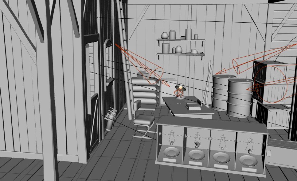 昏暗的仓库房间库房室内场景maya模型下载插图2