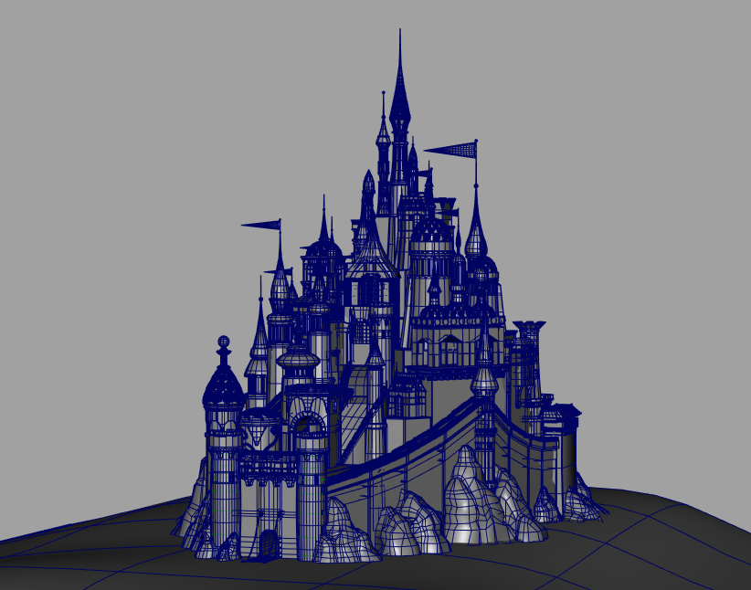 卡通风格的欧洲城堡building模型下载插图2