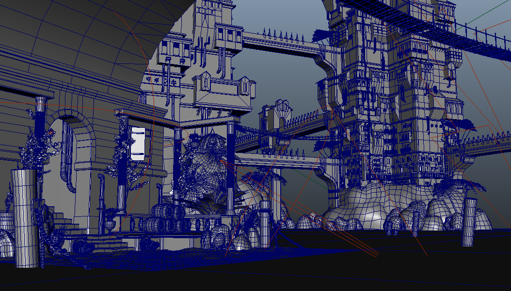 海上科幻城堡CG场景模型下载插图2
