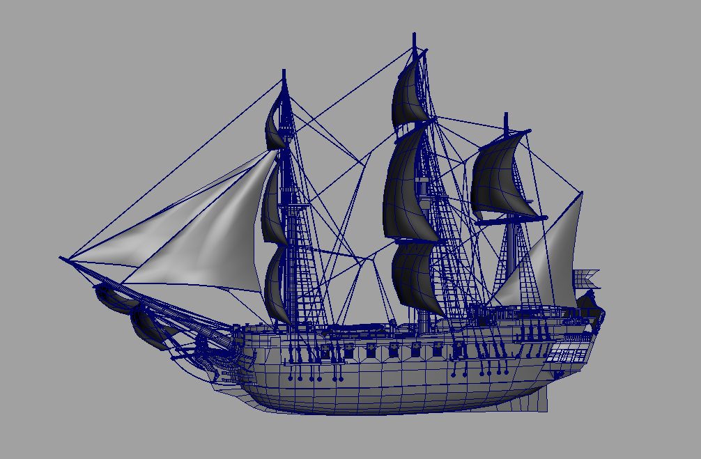 哥得堡号East Indiaman Gotheborg帆船远洋商船maya模型下载插图1