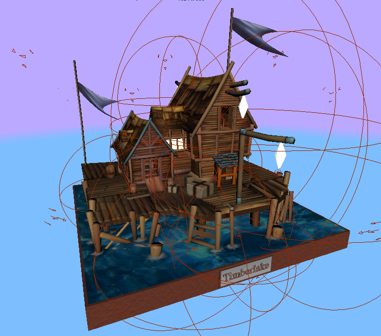 Waterhouse海边渔村渔民房子海上木屋maya模型下载插图1