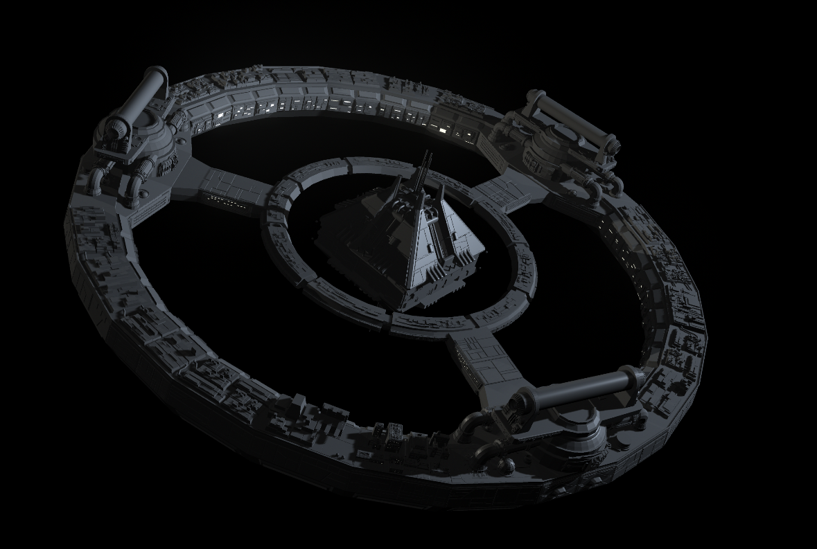 太空星际战舰太空飞船科幻场景模型下载插图2