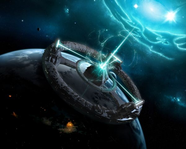 太空星际战舰太空飞船科幻场景模型下载插图