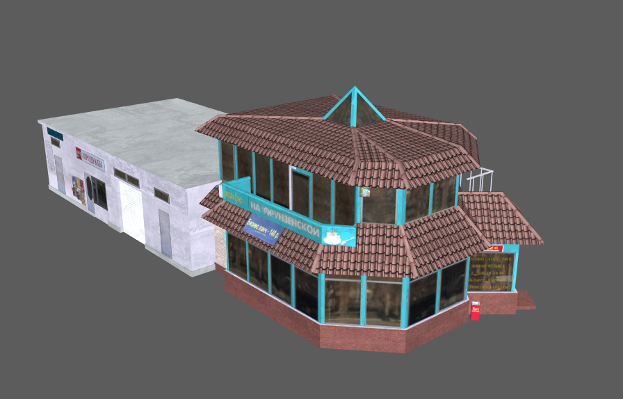 frunze1_cafe_lod老街建筑maya模型下载插图1