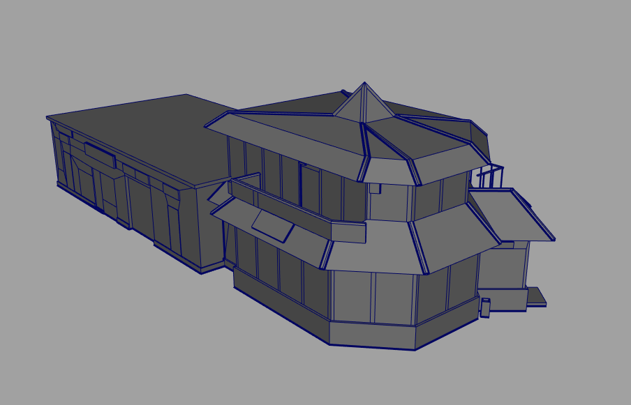frunze1_cafe_lod老街建筑maya模型下载插图