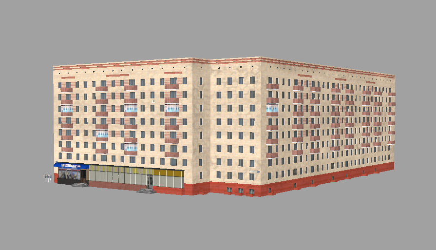 house_frunze2_10_lod公寓建筑模型下载插图