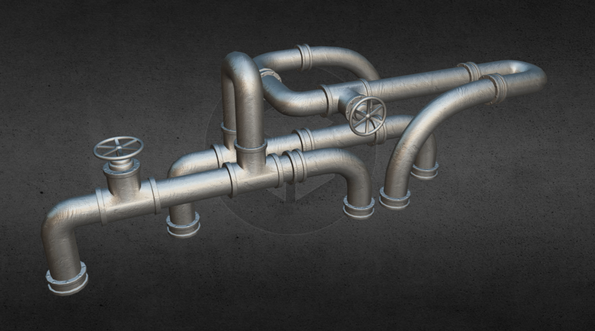 modular-pipes管道水管铁管fbx模型下载插图1