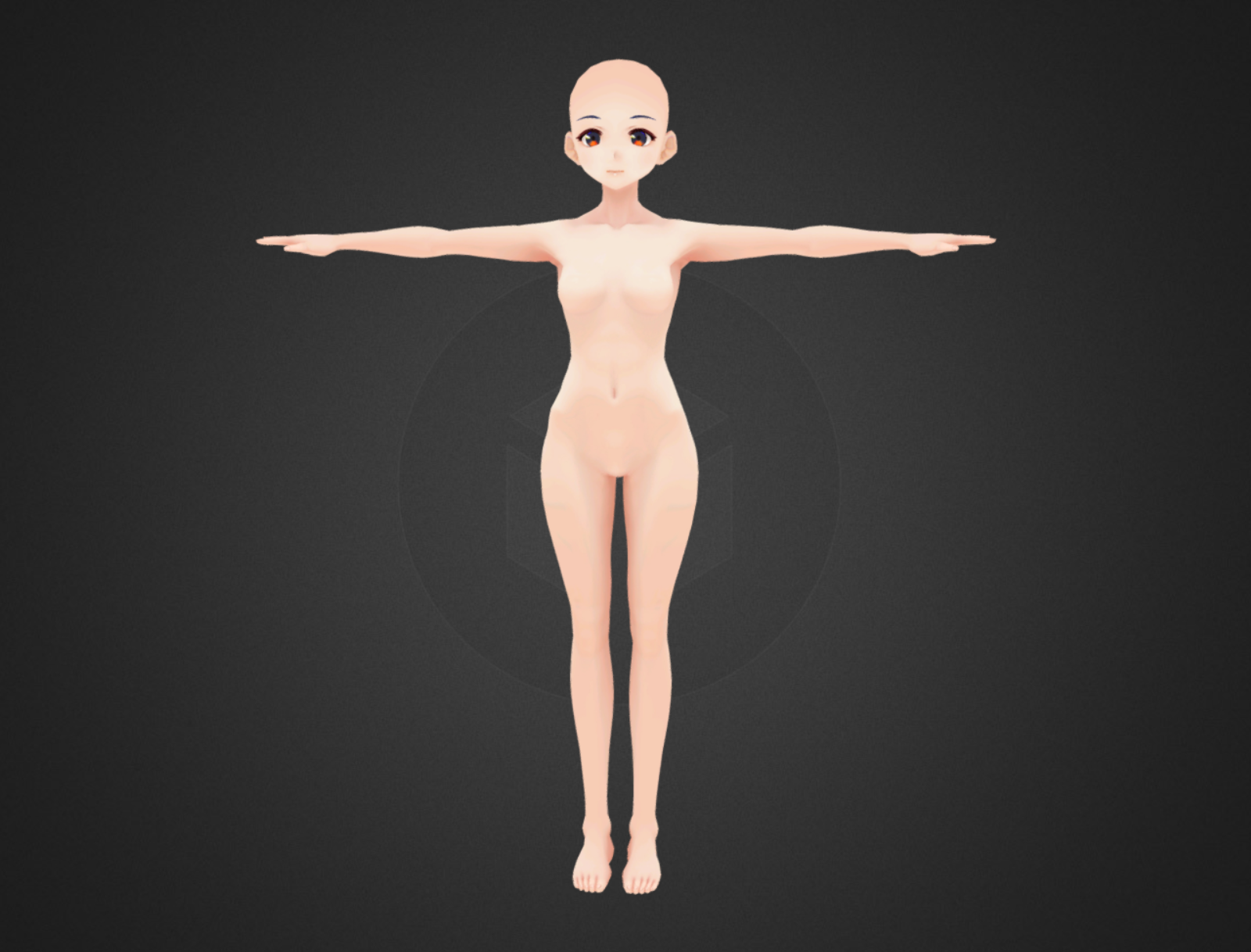 裸体动漫女性角色fbx模型下载插图