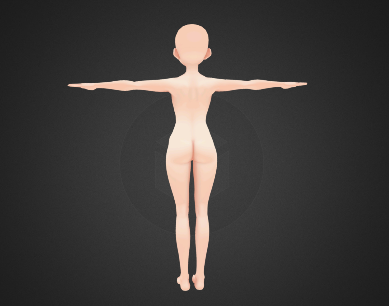 裸体动漫女性角色fbx模型下载插图1