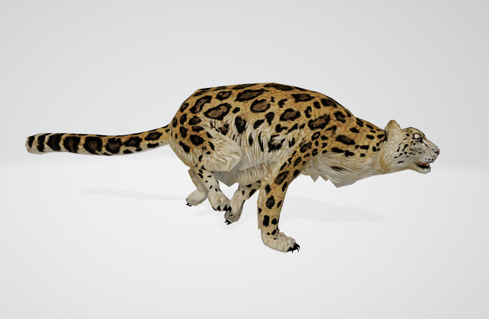 豹子奔跑动画fbx模型下载插图