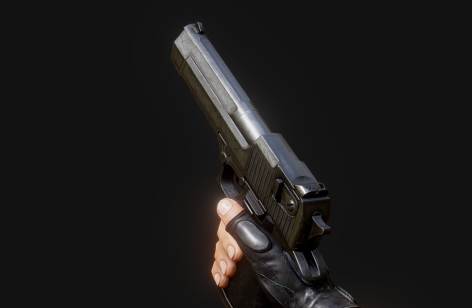射击动画手枪游戏准备动作fbx模型下载插图