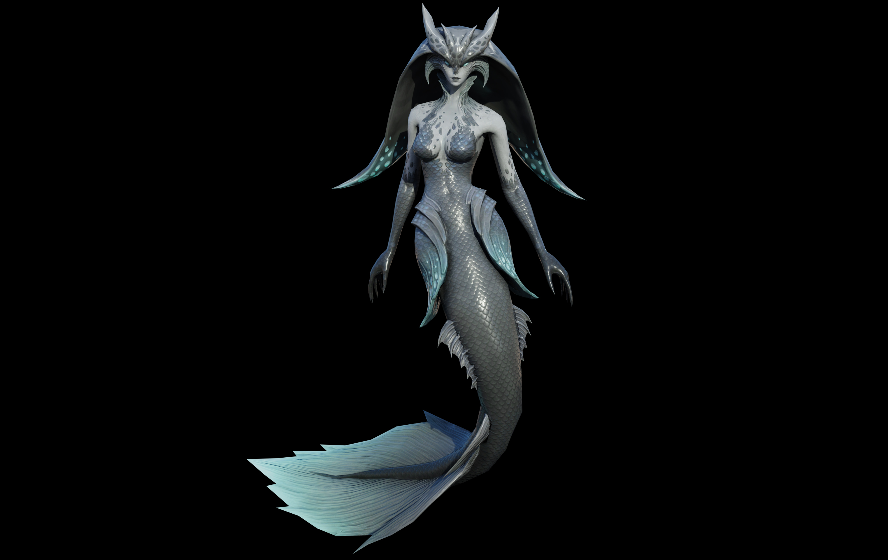 Shadow Spirit Mermaid rigged美人鱼插图2