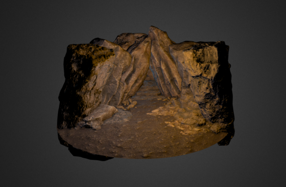 完美的洞穴入口场景模型下载插图