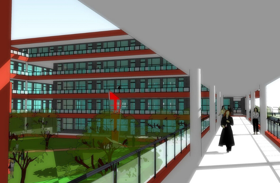 学校建筑效果图大学规划图建筑施工图Sketch Up模型下载插图3