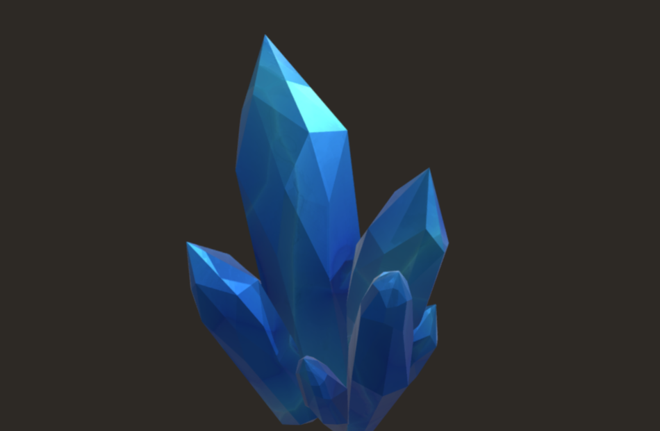 蓝色水晶插图