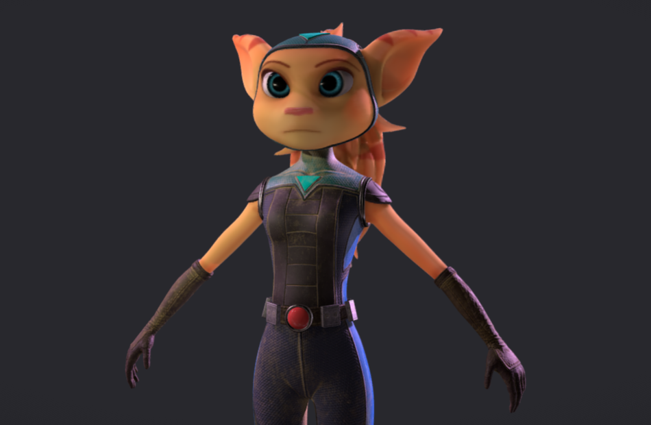 可爱的松鼠角色安吉拉人物次时代游戏角色3d模型下载插图1
