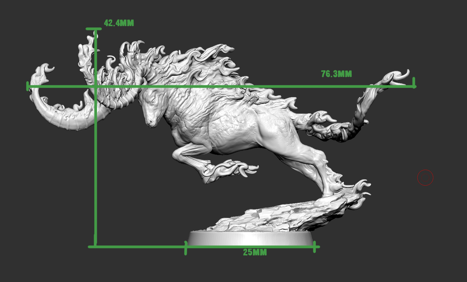 悬崖上的灵鹿动物雕像3d打印模型下载插图