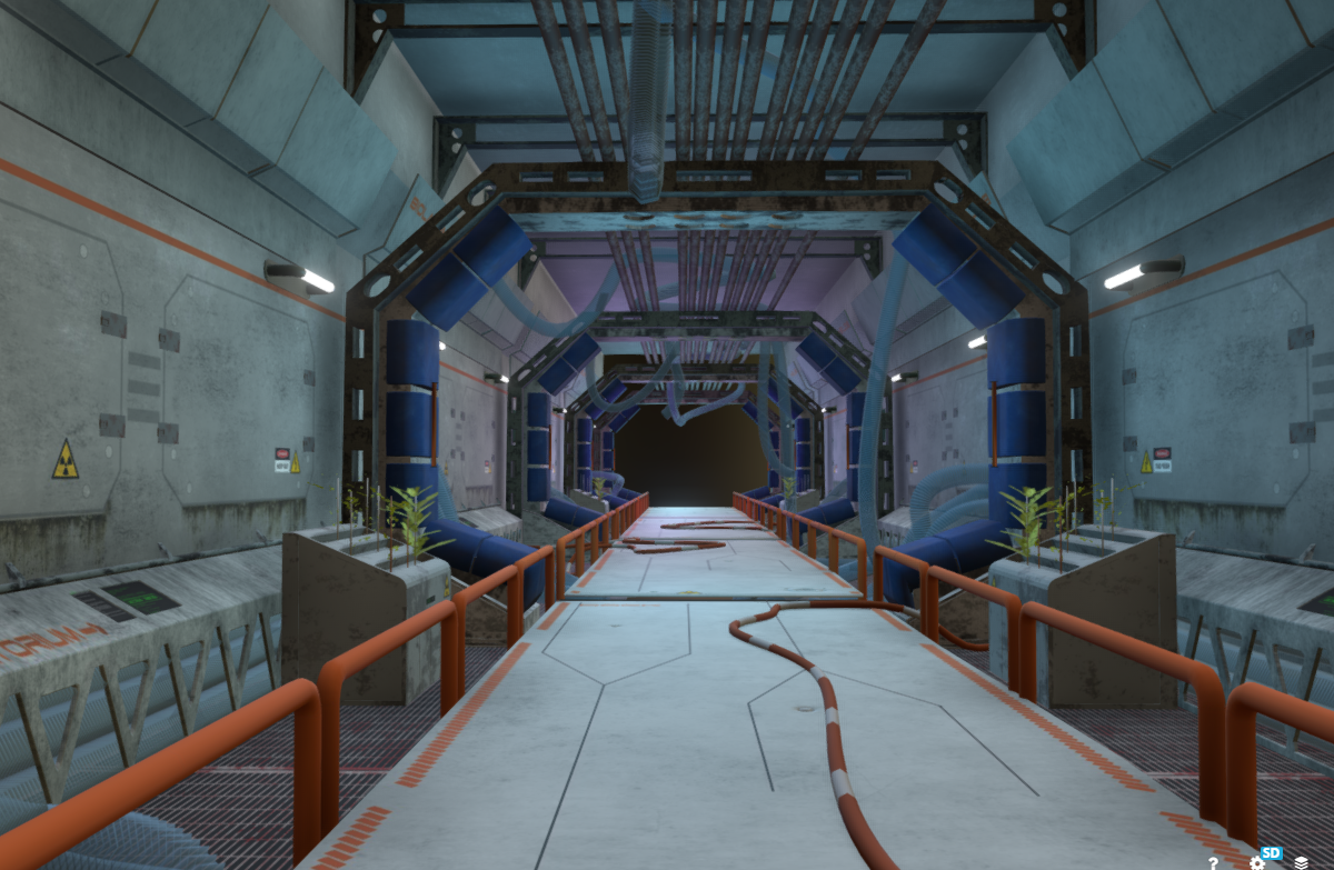 科幻 隧道 长廊 地下走廊 地下管道 下水道插图