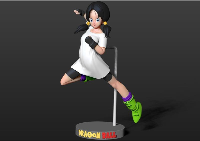 七龙珠 Videl 维德尔 动漫人物 雕像 手办模型 3d打印模型插图1