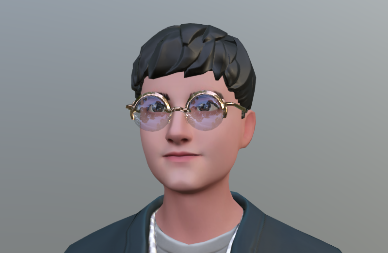 戴眼镜斯文帅气的男孩fbx模型下载插图2