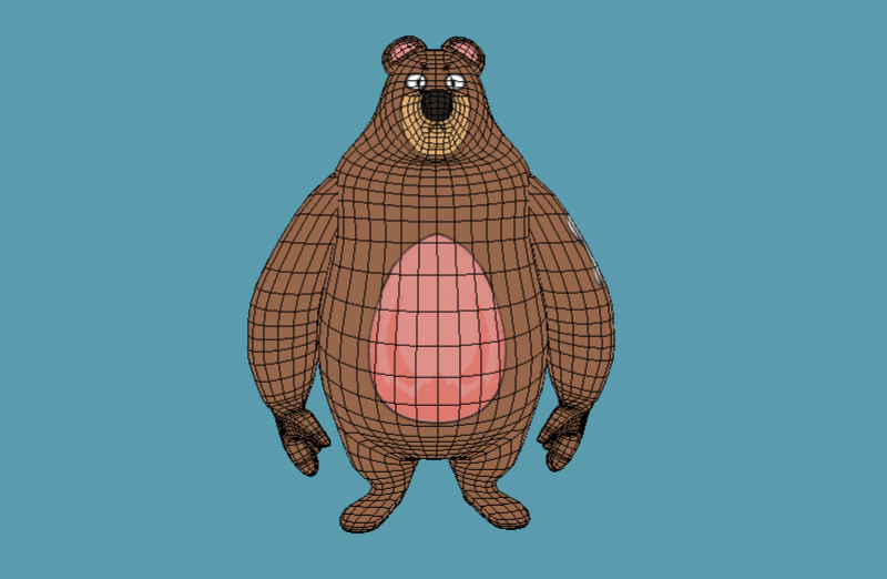 卡通熊obj模型下载插图1