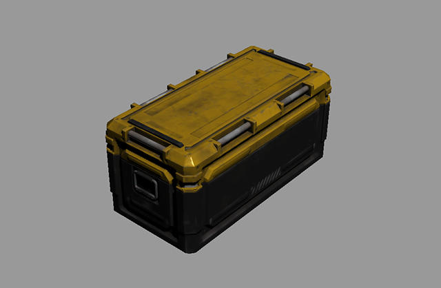 科幻 机械 盒子 武器箱 金属箱 机械武器 武器库 方盒子3d模型插图