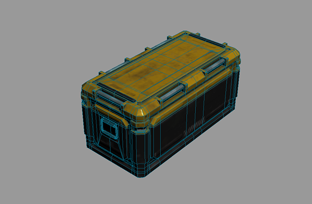 科幻 机械 盒子 武器箱 金属箱 机械武器 武器库 方盒子3d模型插图1