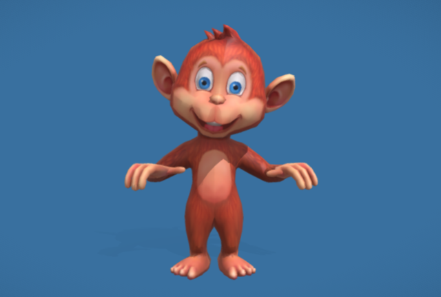 卡通猴子动画动作模型cartoonish_monkey插图1