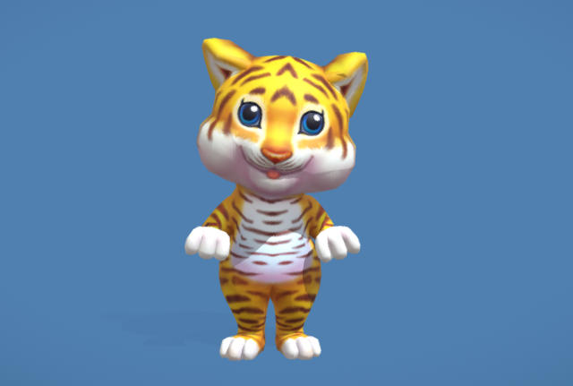 Cartoonish Tiger小老虎fbx动作模型下载插图1