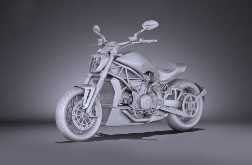 Ducati X-Diavel 2016 摩托车3d模型插图1