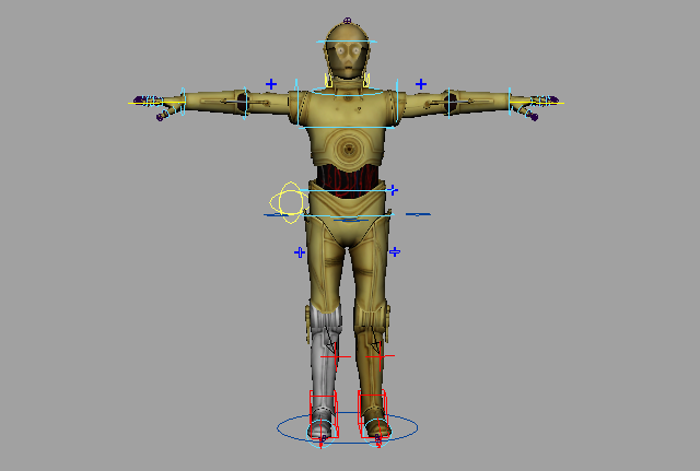 铁甲战士maya绑定模型，带动作插图1
