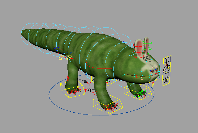 一个奇怪可爱的动物maya绑定模型插图