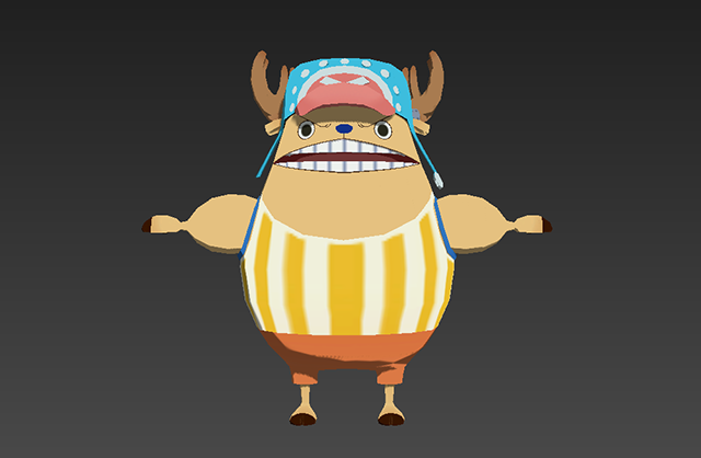 海贼王-变胖的乔巴fbx模型插图