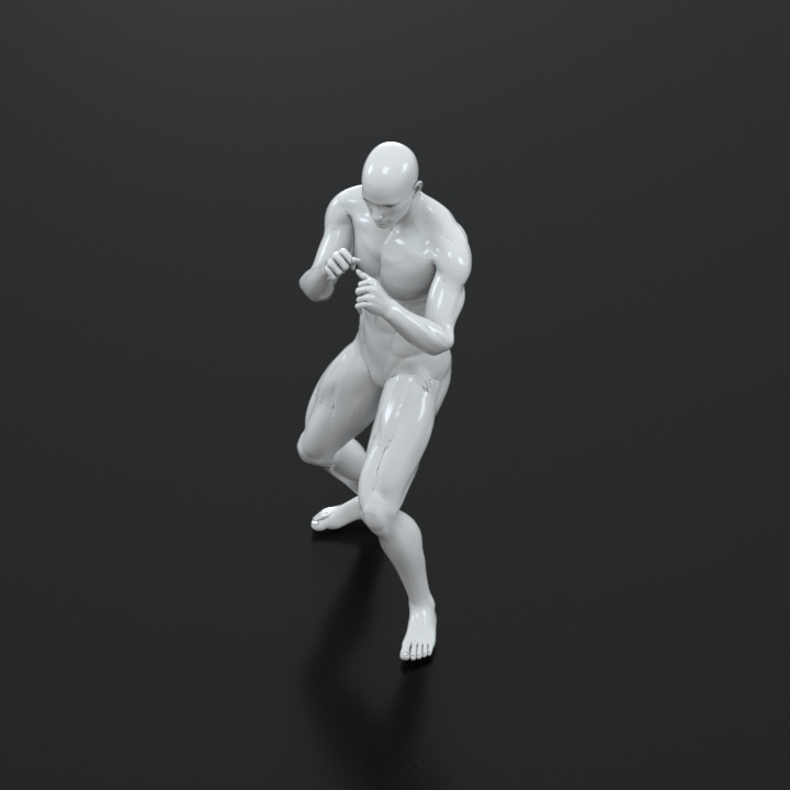 拳击手攻击动作pose模型下载插图