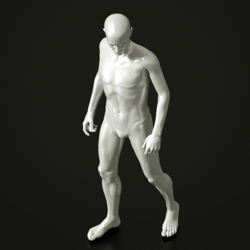 散步的男人走路姿势动作pose模型插图